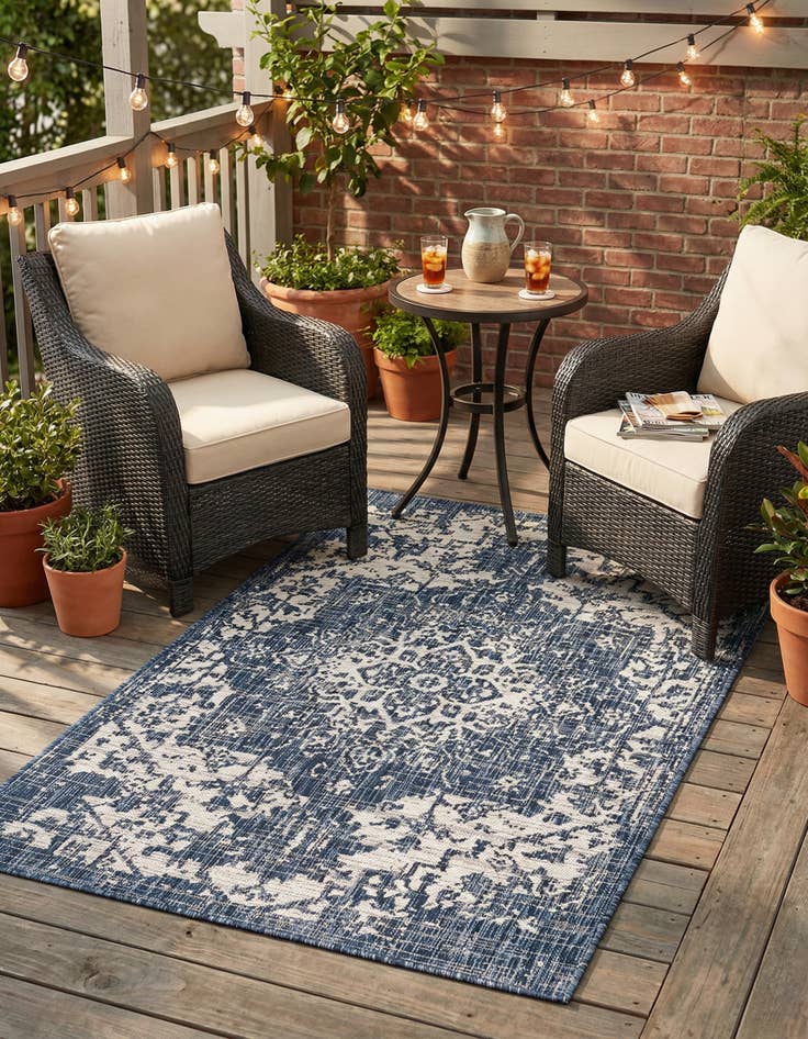 Detail image of 3' x 5' 3 Easy-Clean Jill Zarin Dubai Indoor / Outdoor Rug