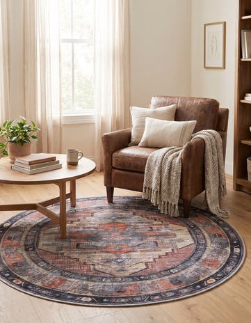 185cm x 185cm Maahru Tapis Rond