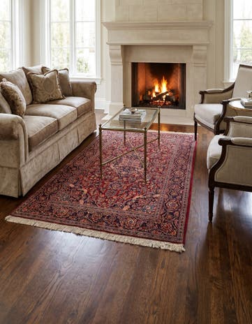4' 4 x 6' 9 Kashan Rug