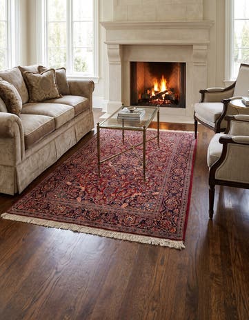 4' 4 x 6' 9 Kashan Rug