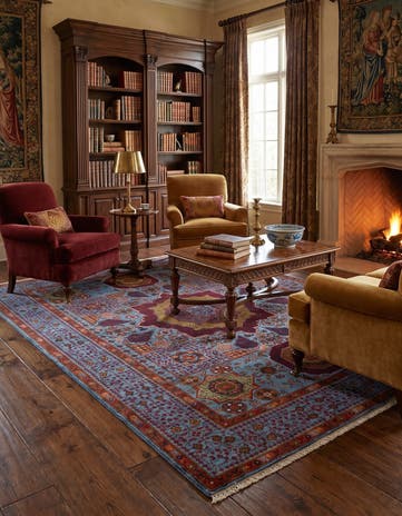 5' 1 x 6' 7 Hand Knotted Mamluk Ziegler Rug