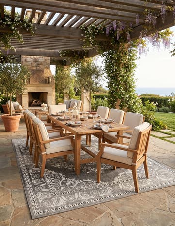 305cm x 430cm Easy-Clean Traditional Indoor / Outdoor Rug