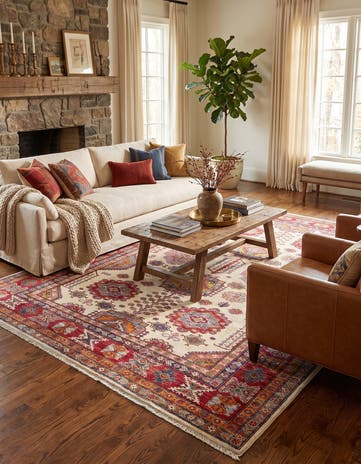 6' 11 x 10' 4 Hand Knotted Kazak Rug