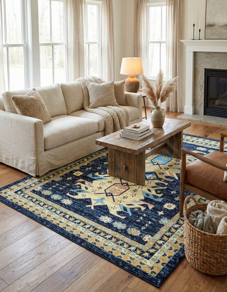 Detail image of 7' 10 x 10' Heriz Design Rug