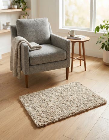 Taupe Hand Woven Haka Deluxe Shag Rug