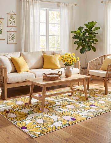White Bloom Rug