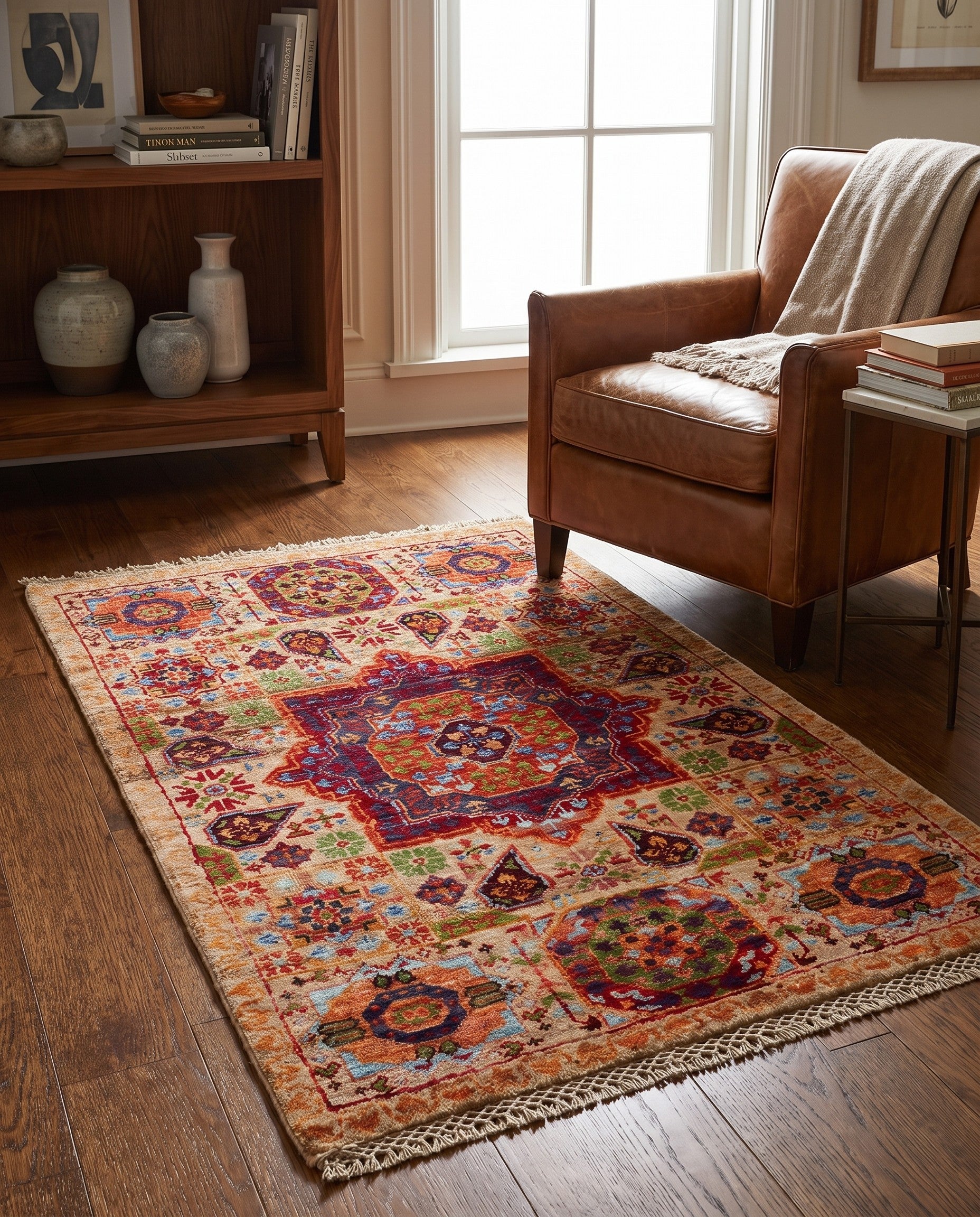 2' x 3' 4 Hand Knotted Mamluk Ziegler Rug