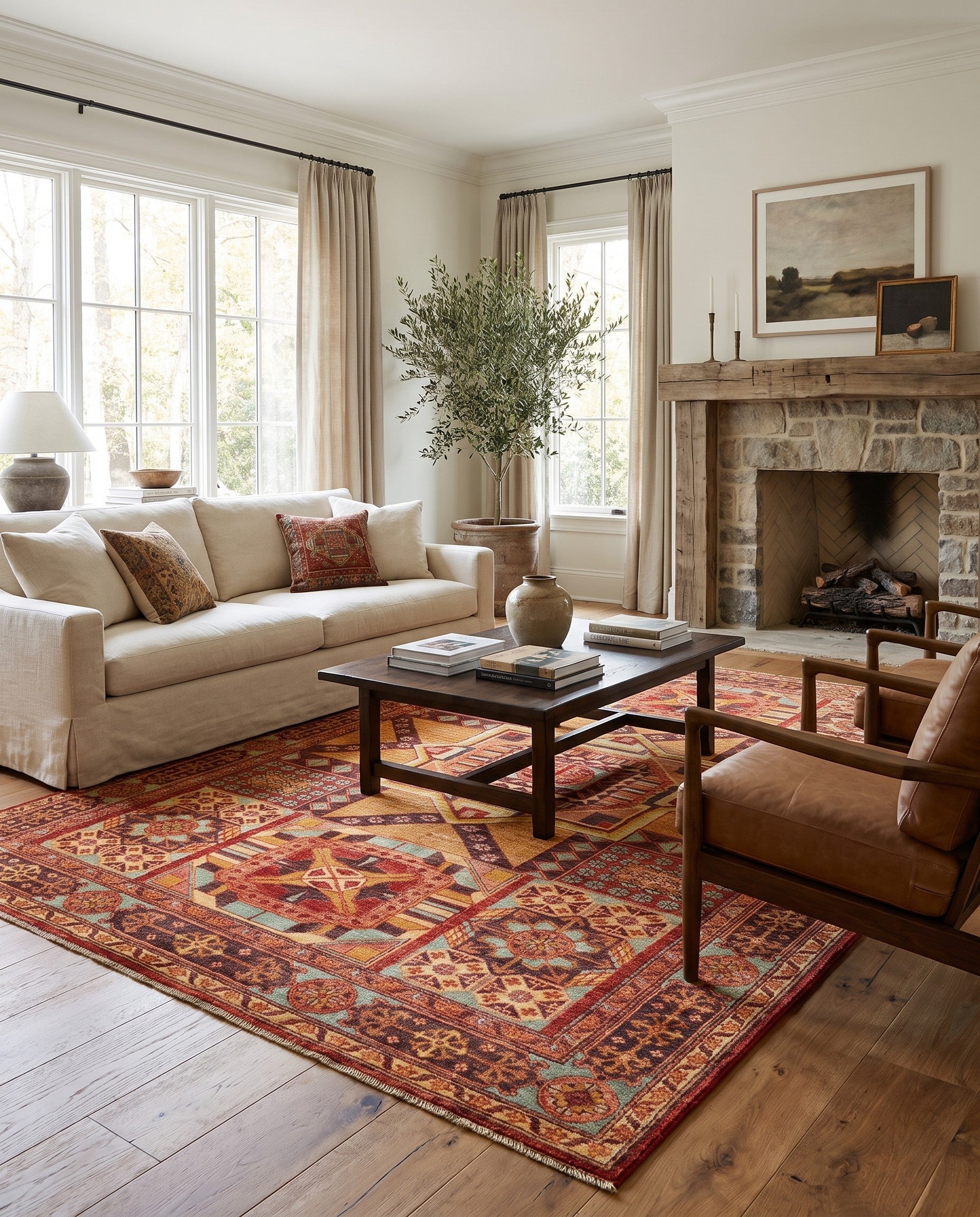 6' 2 x 8' Hand Knotted Modern Ziegler Rug