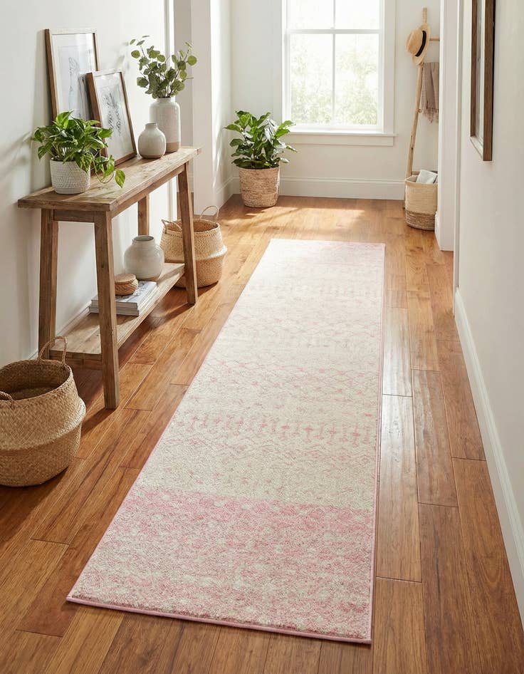 Detail image of 3' 3 x 16' 5 Moroccan Trellis Runner Rug