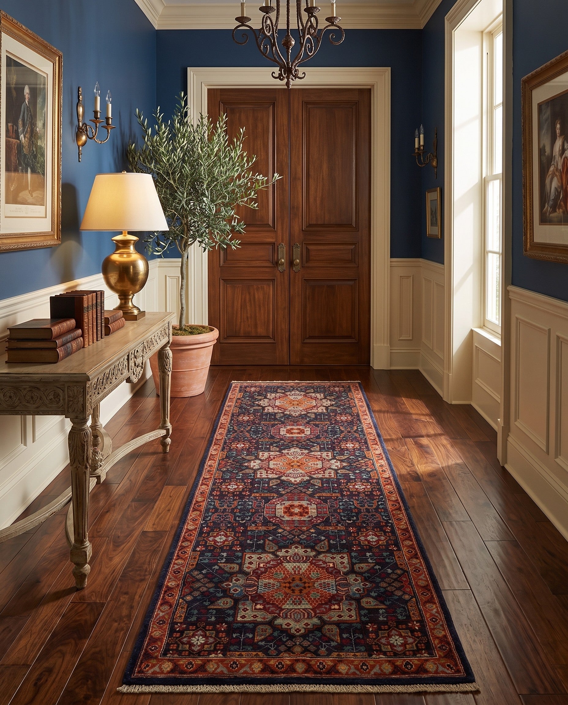 2' 8 x 8' 6 Hand Knotted Mamluk Ziegler Runner Rug