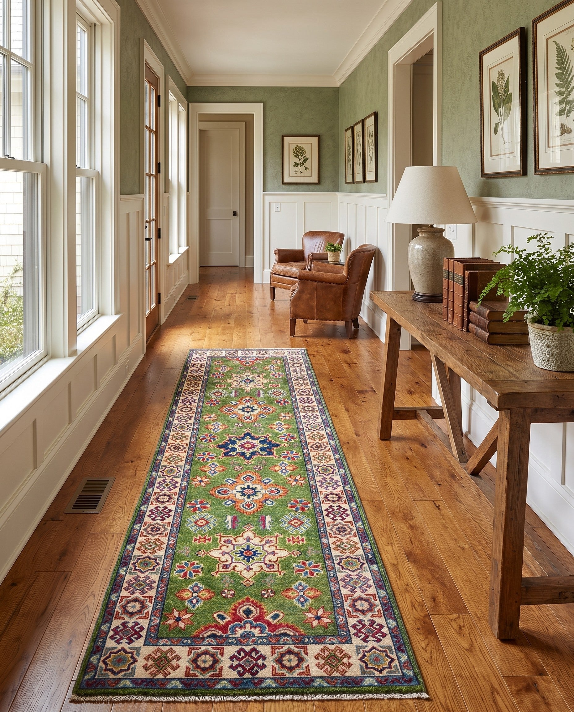 2' 6 x 8' 2 Hand Knotted Kazak Runner Rug