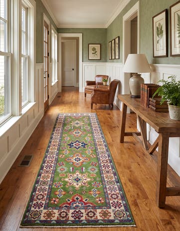 2' 6 x 8' 2 Hand Knotted Kazak Runner Rug