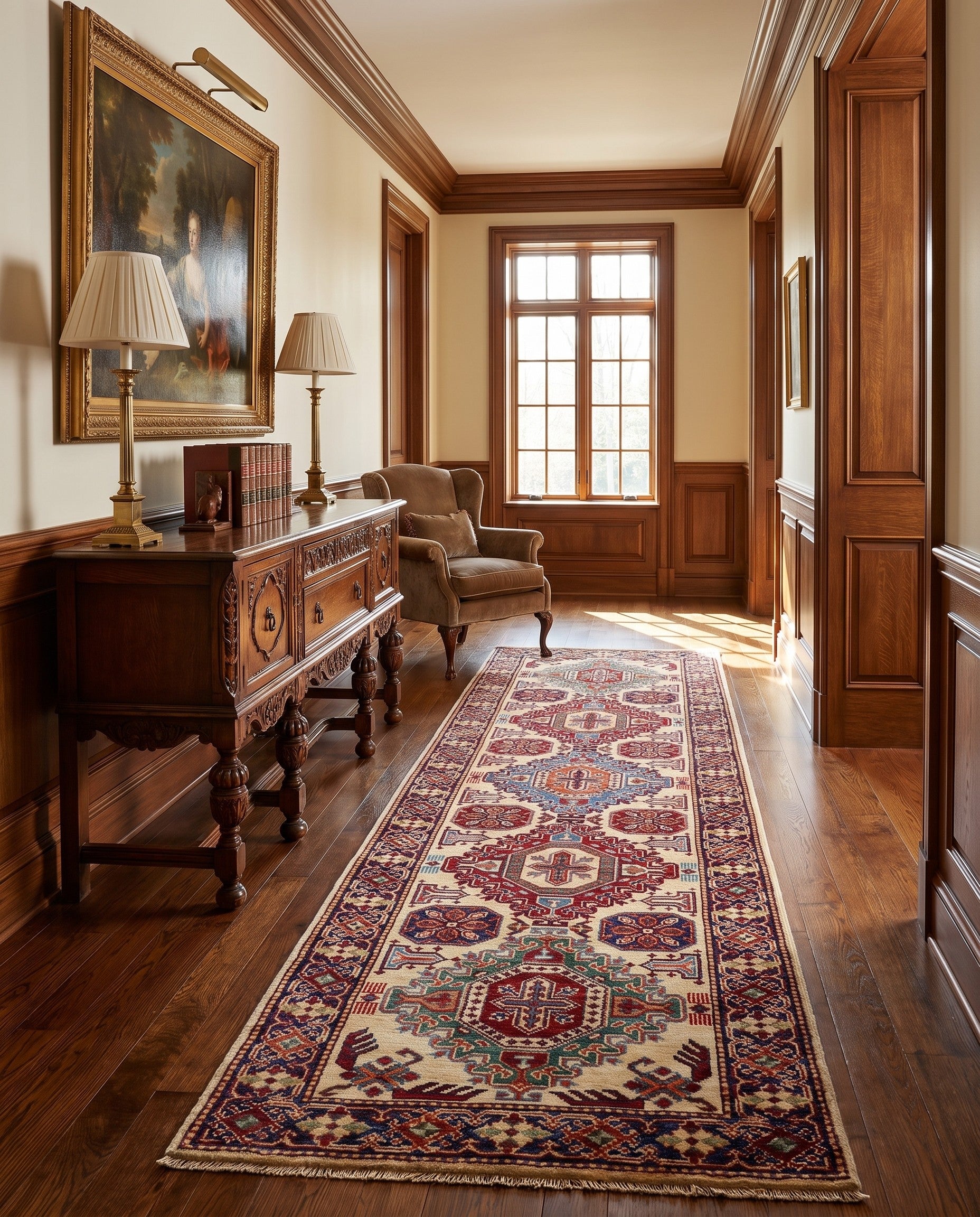 2' 6 x 8' 5 Hand Knotted Kazak Runner Rug