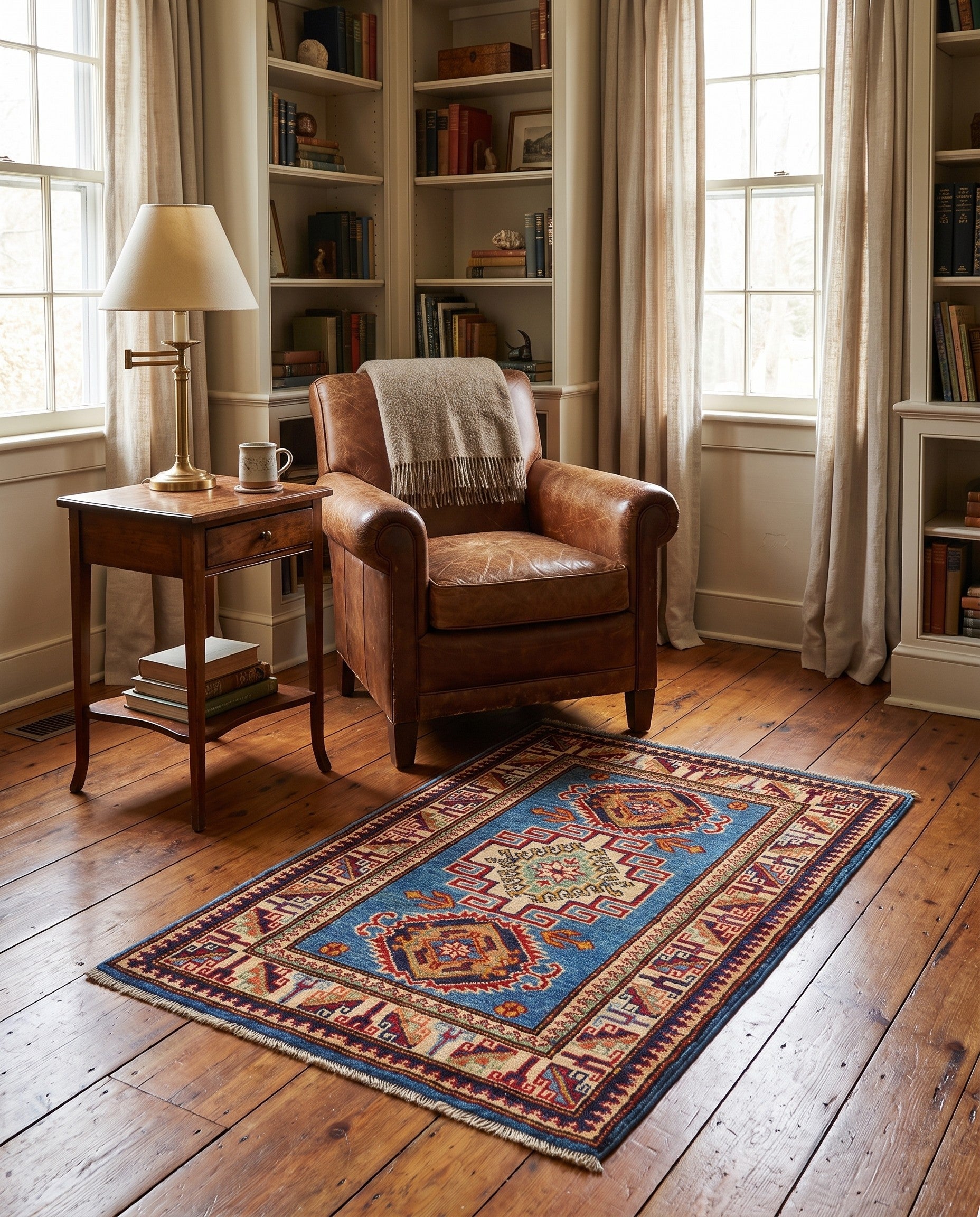 2' x 3' 1 Hand Knotted Kazak Rug