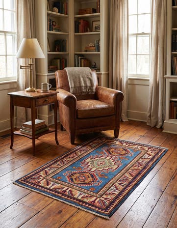 2' x 3' 1 Hand Knotted Kazak Rug