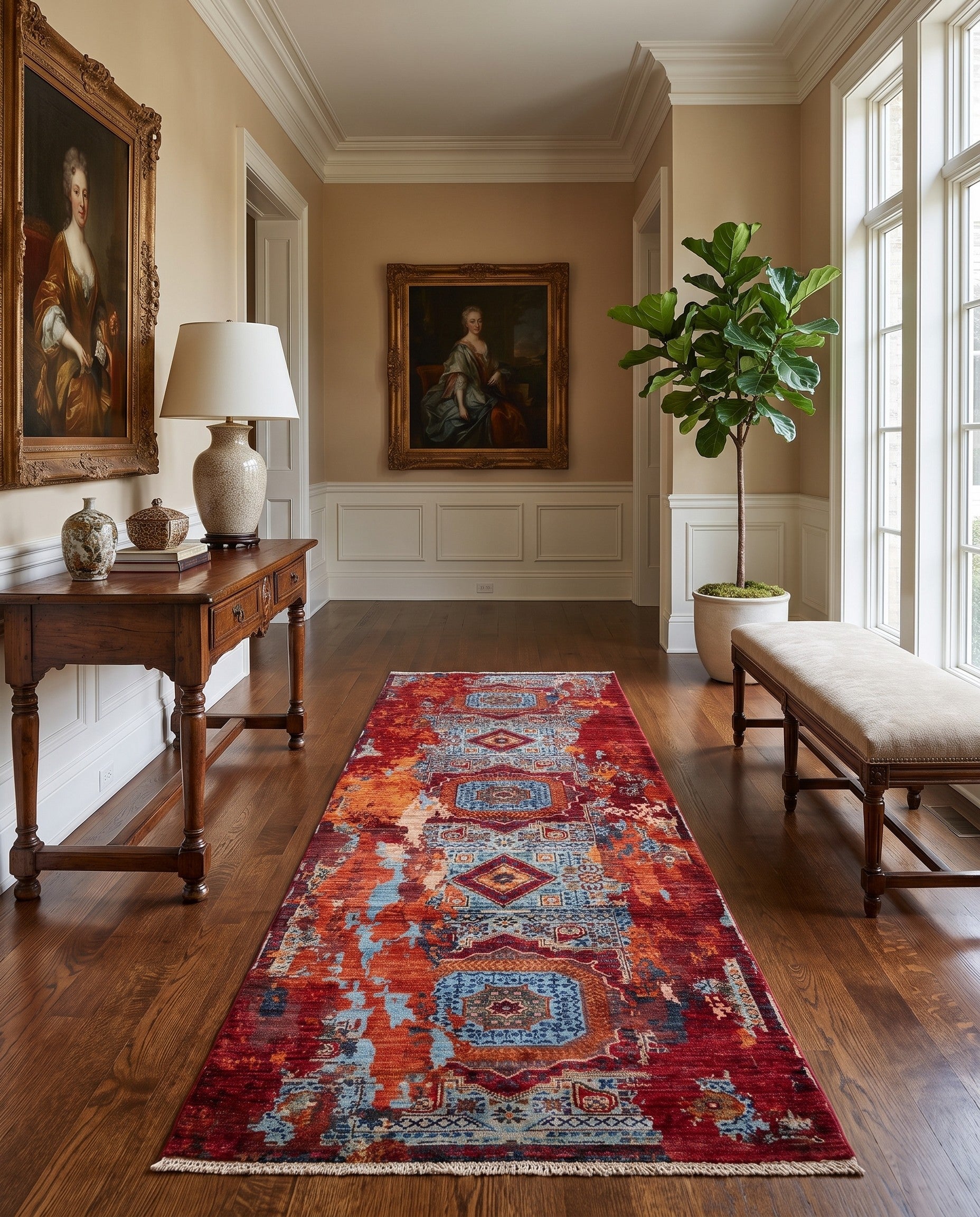3' x 8' 9 Hand Knotted Mamluk Ziegler Runner Rug