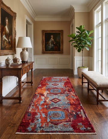 3' x 8' 9 Hand Knotted Mamluk Ziegler Runner Rug