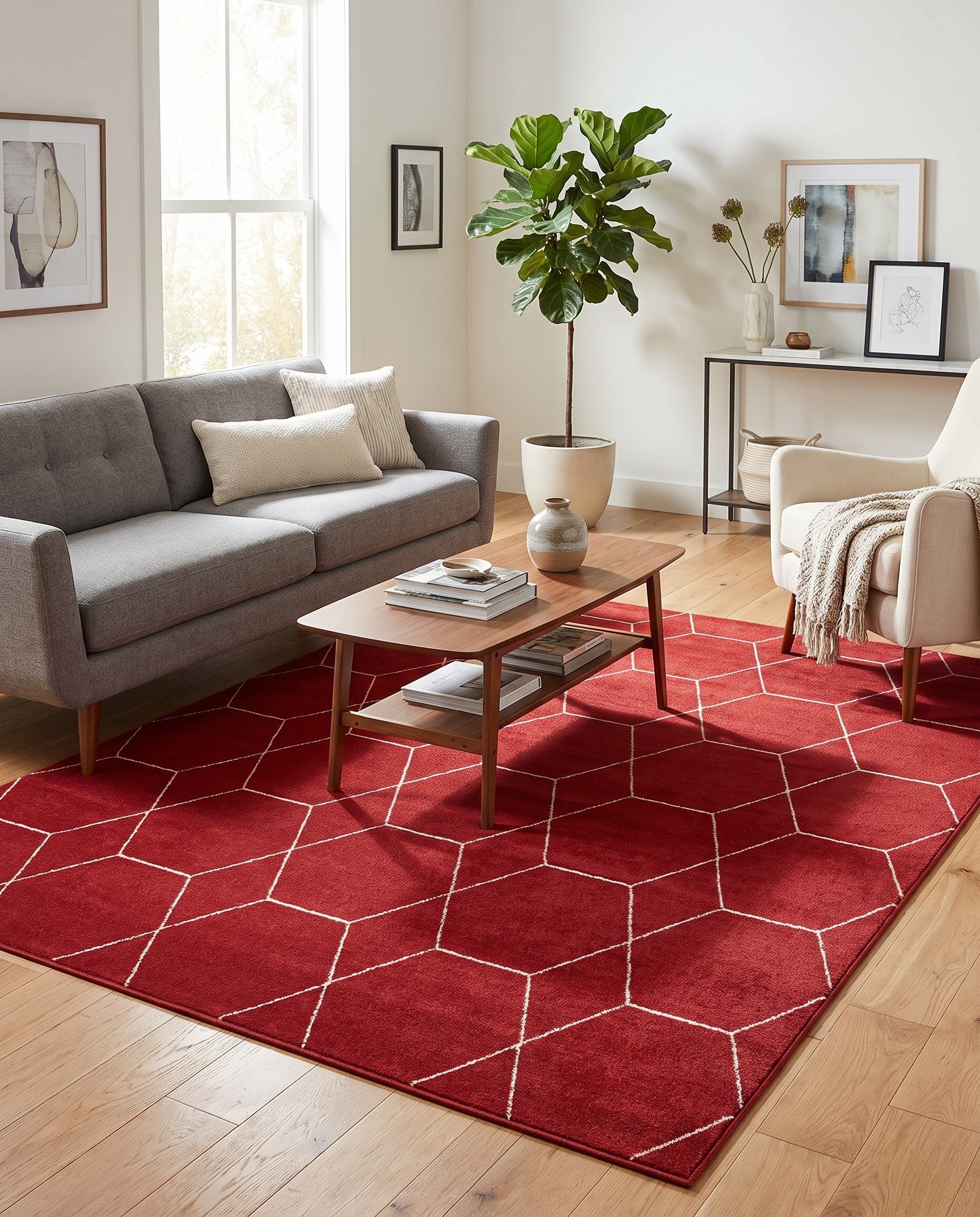 7' 10 x 10' Lattice Frieze Rug