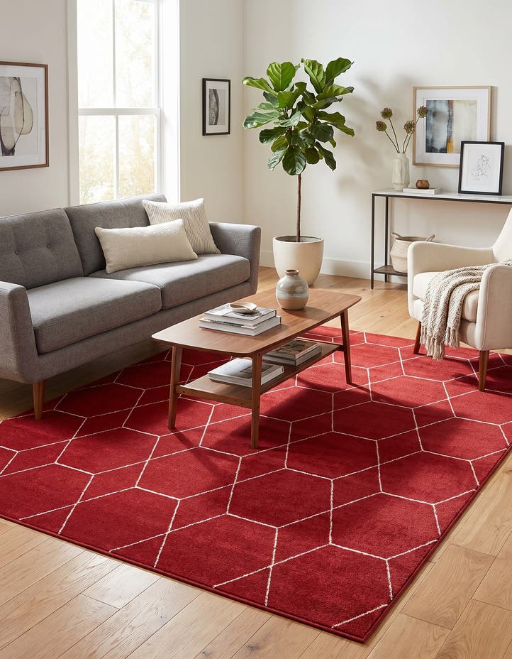 7' 10 x 10' Lattice Frieze Rug