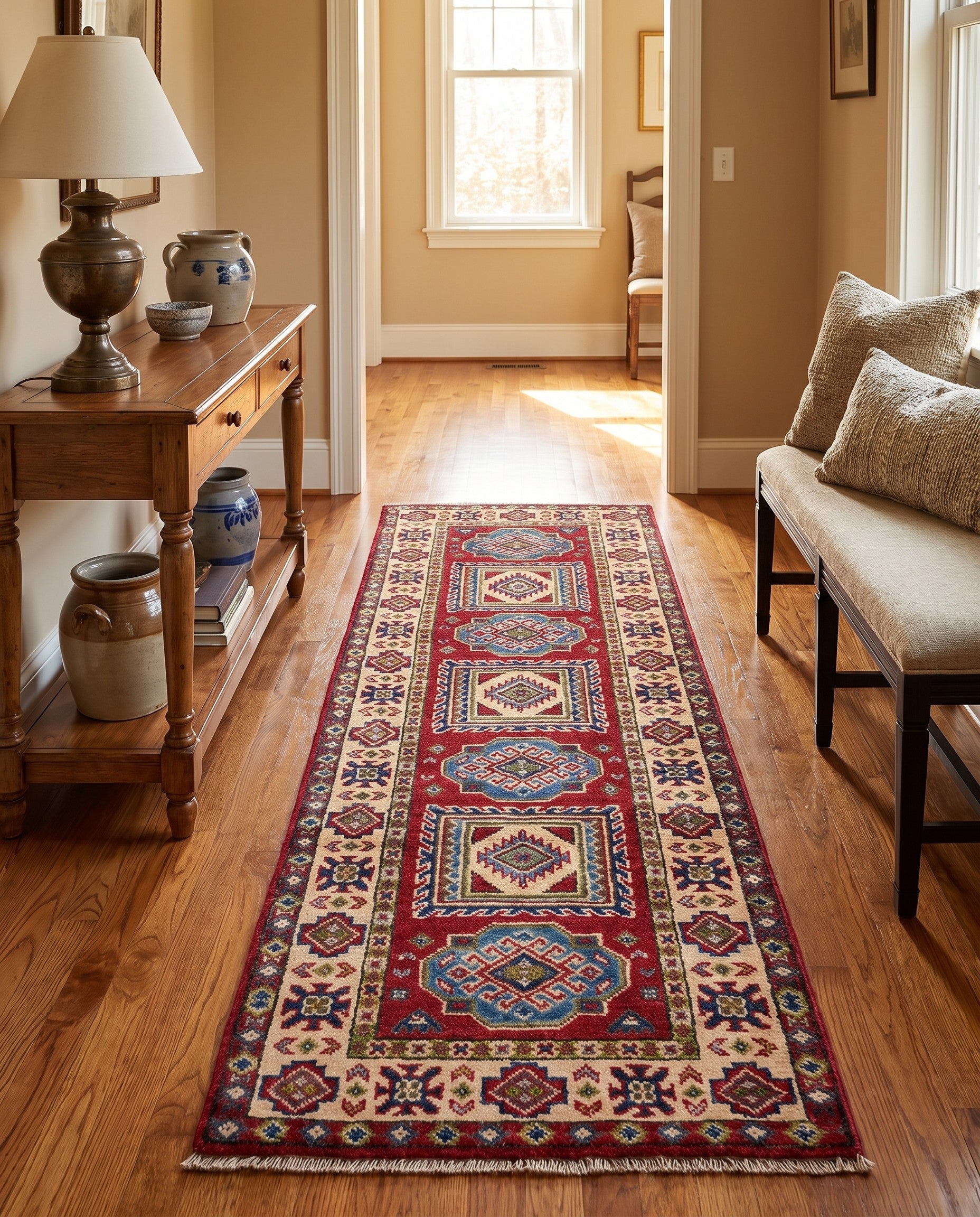 2' x 5' 10 Hand Knotted Kazak Runner Rug