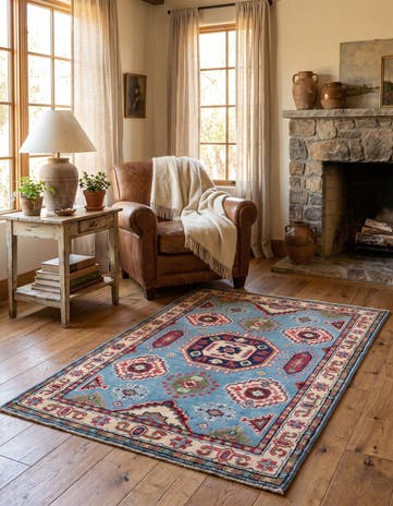2' 9 x 4' Hand Knotted Kazak Rug