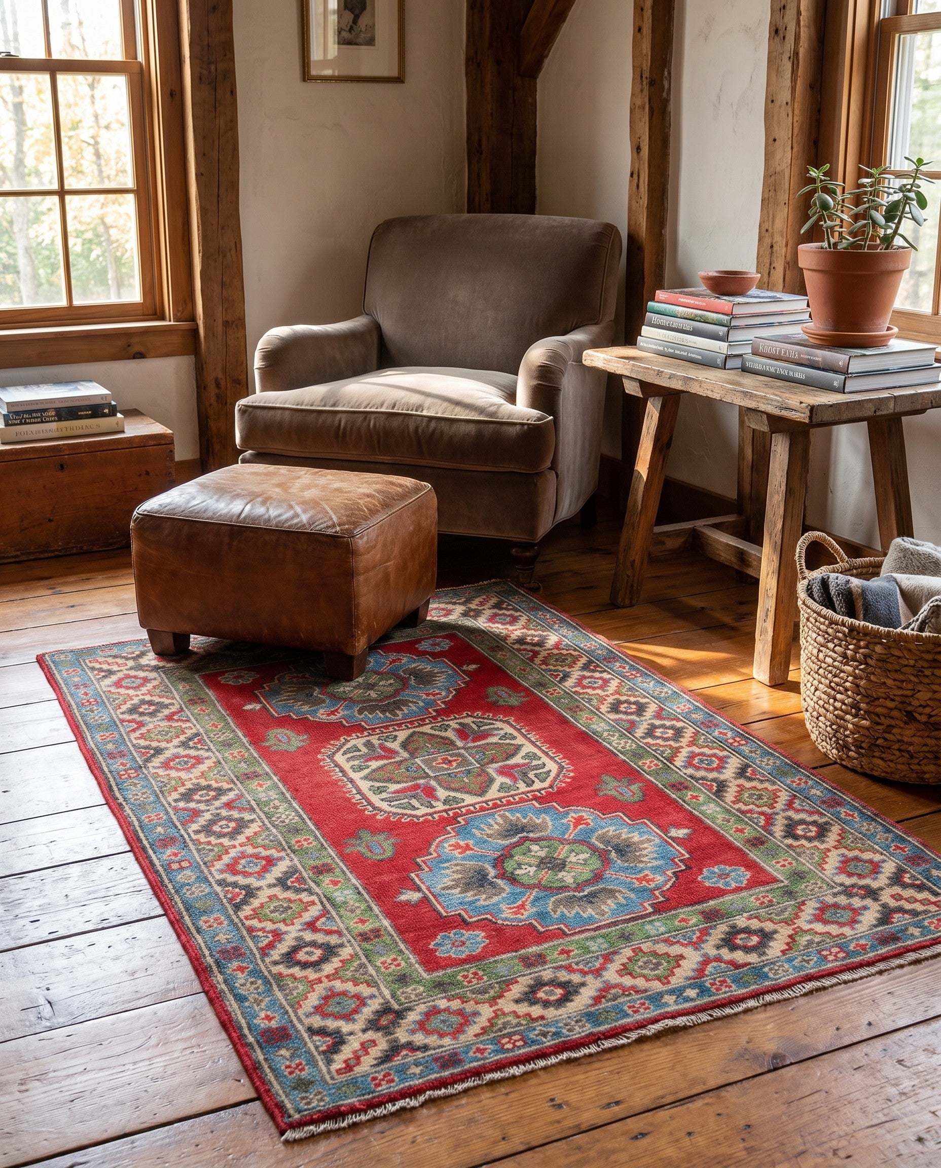 2' 10 x 4' 2 Hand Knotted Kazak Rug