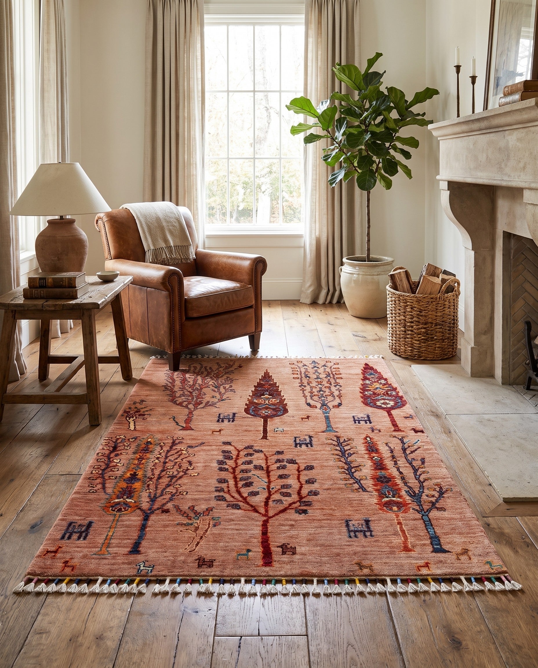 3' 5 x 4' 11 Hand Knotted Ariana Ziegler Rug