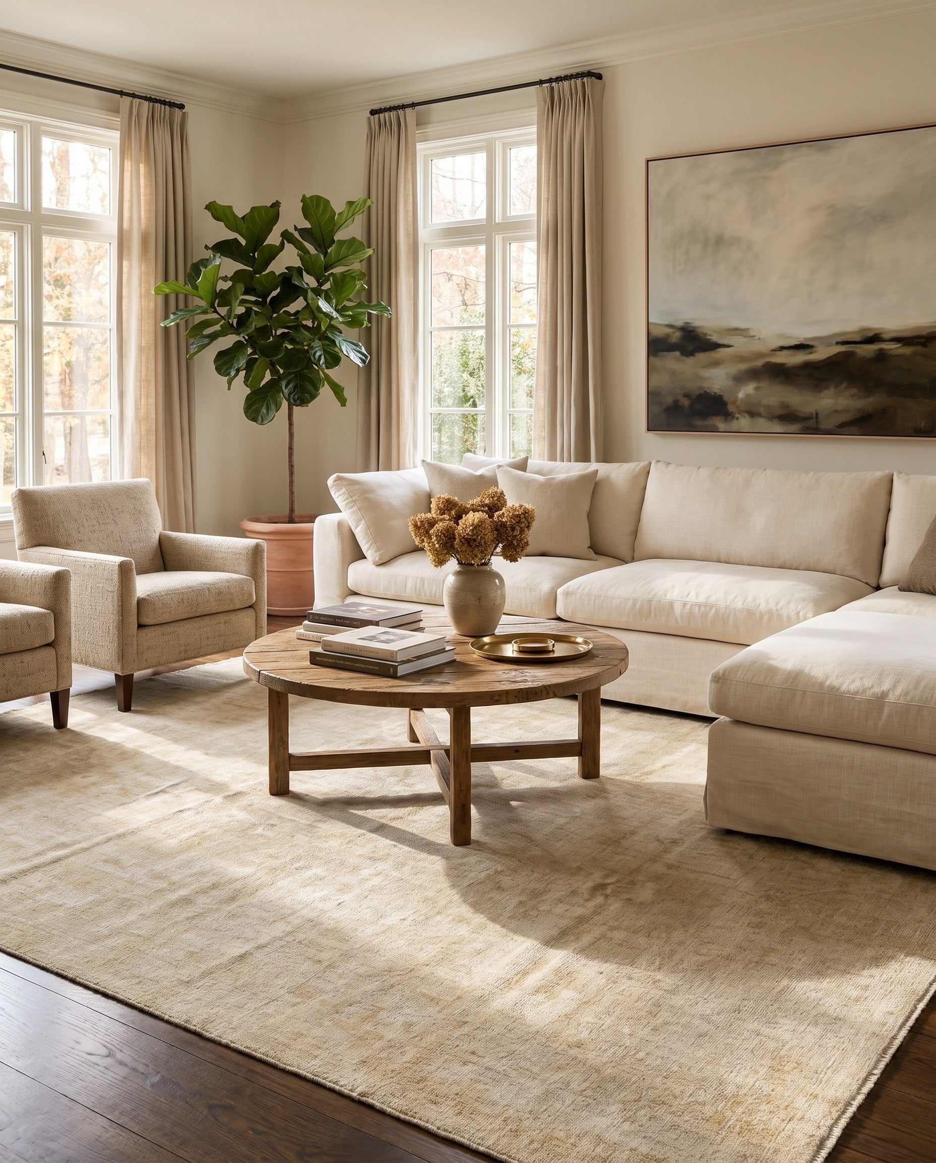 8' 10 x 11' 11 Hand Knotted Oushak Wool Rug