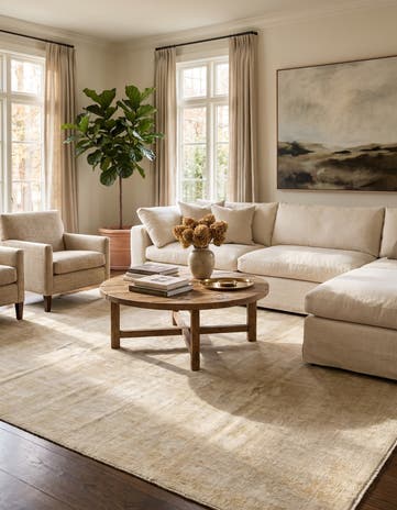 8' 10 x 11' 11 Hand Knotted Oushak Wool Rug