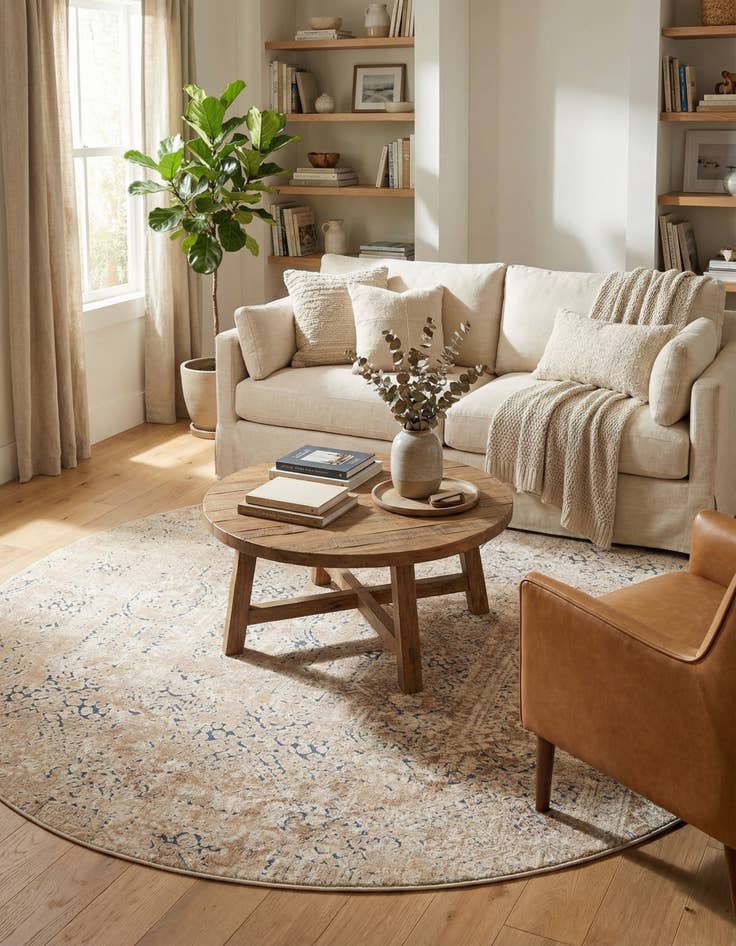 Detail image of 7' 10 x 7' 10 Villa Round Rug