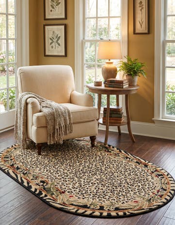 Cream Savannah Oval Rug