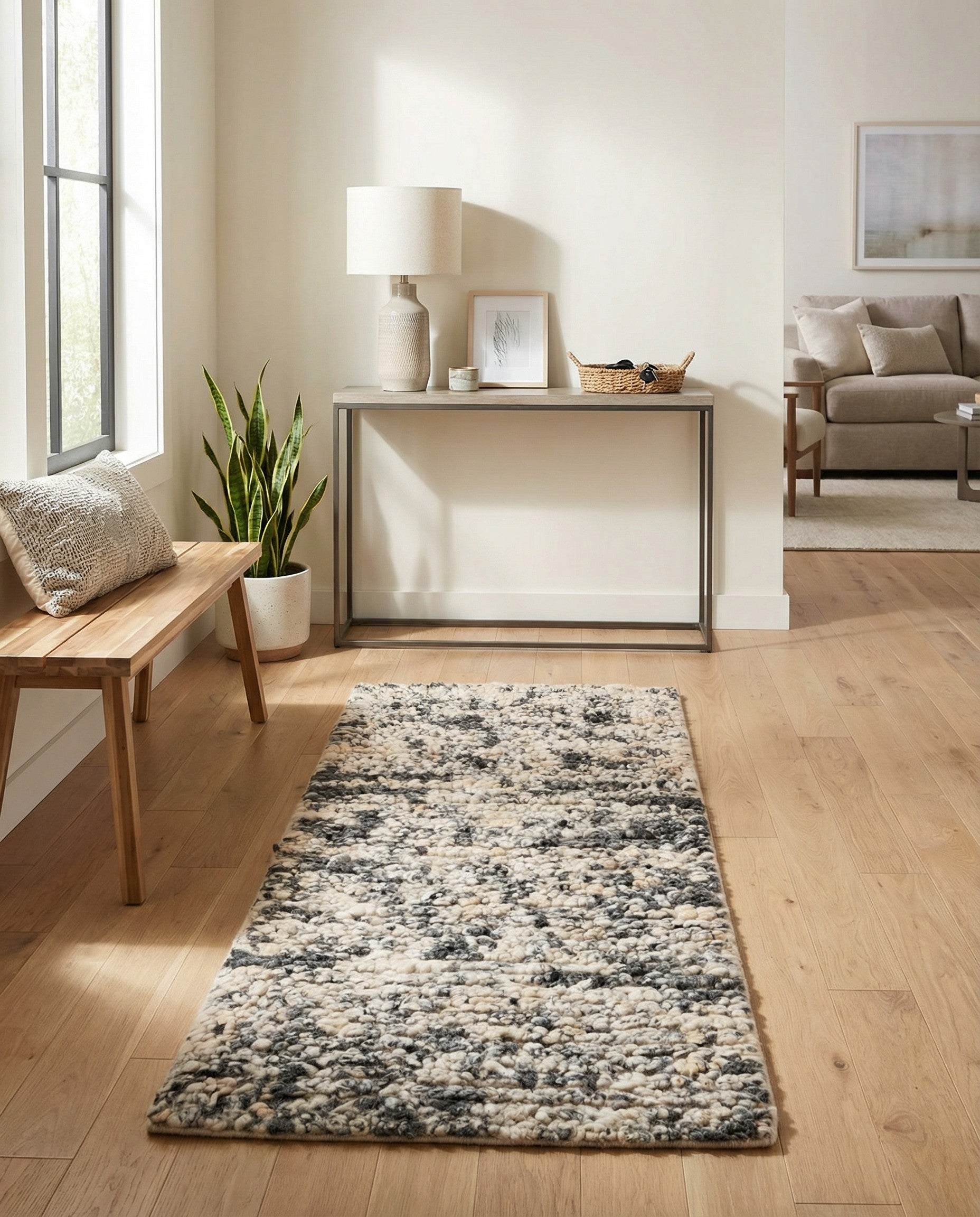 2' x 4' 1  Hand Woven Haka Deluxe Shag Runner Rug