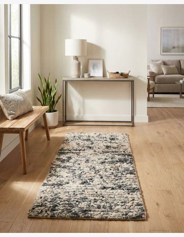 2' x 4' 1 Hand Woven Haka Deluxe Shag Runner Rug