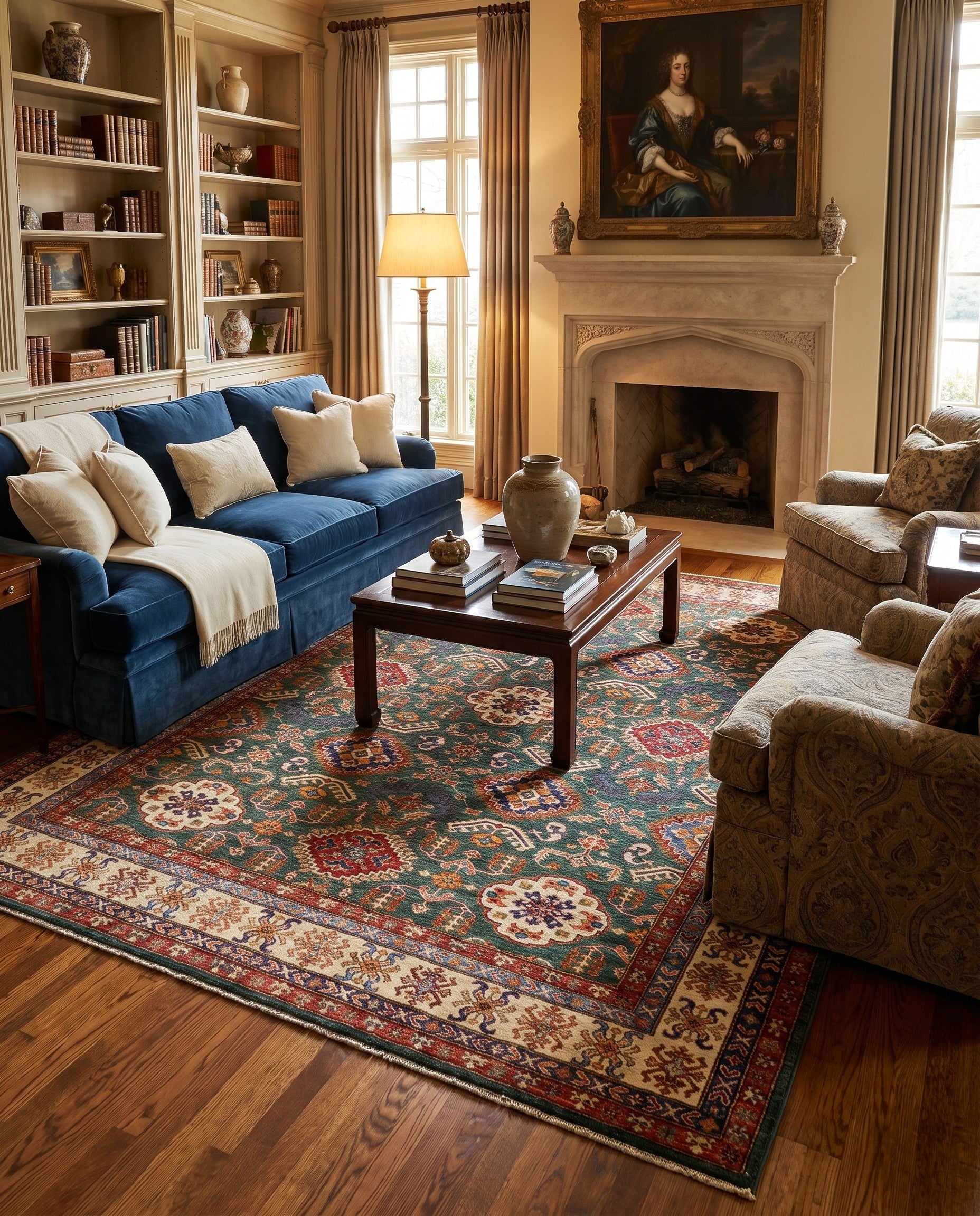 8' 5 x 9' 9 Hand Knotted Kazak Rug