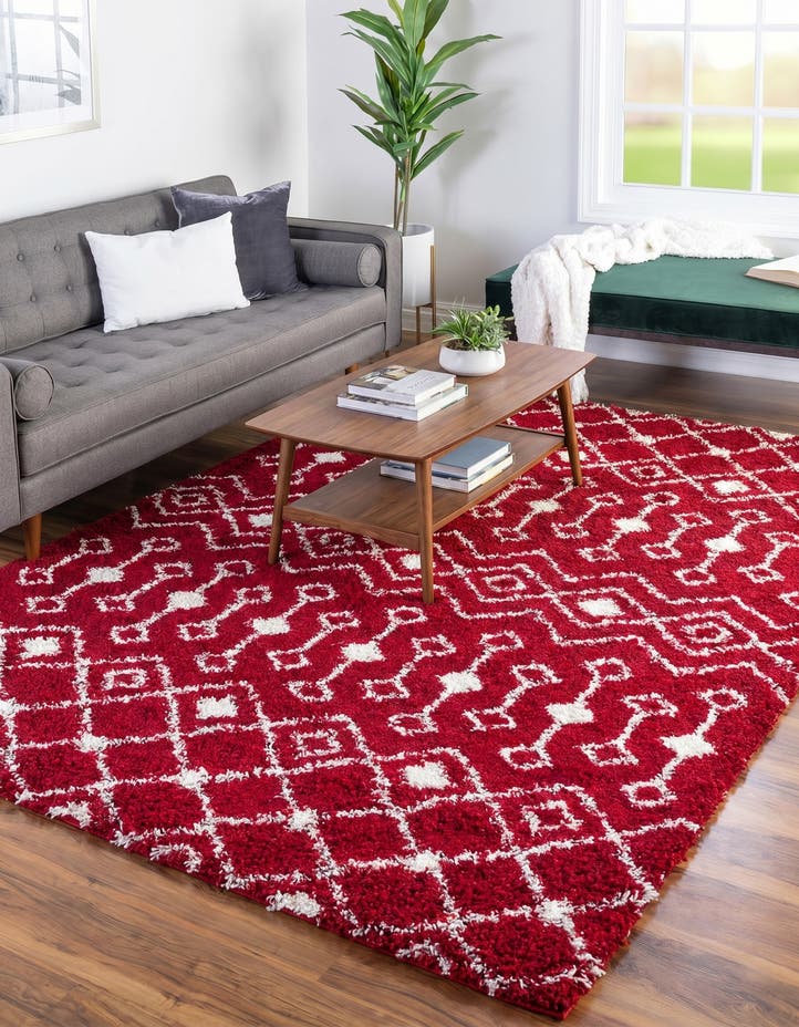 7' 10 x 10' Moroccan Trellis Shag Rug
