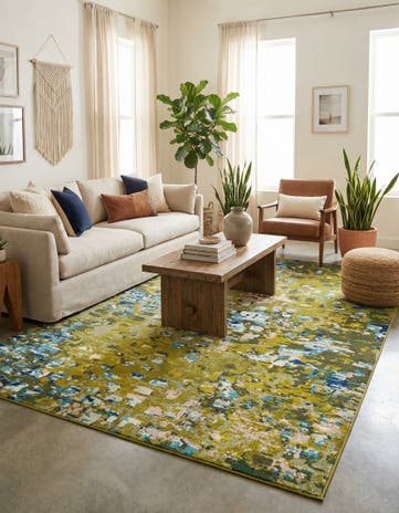 Green Washable Sevilla Rug