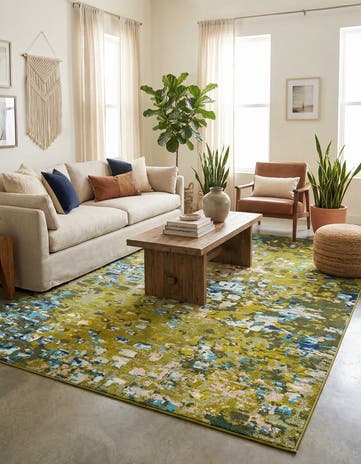 Green Washable Sevilla Rug