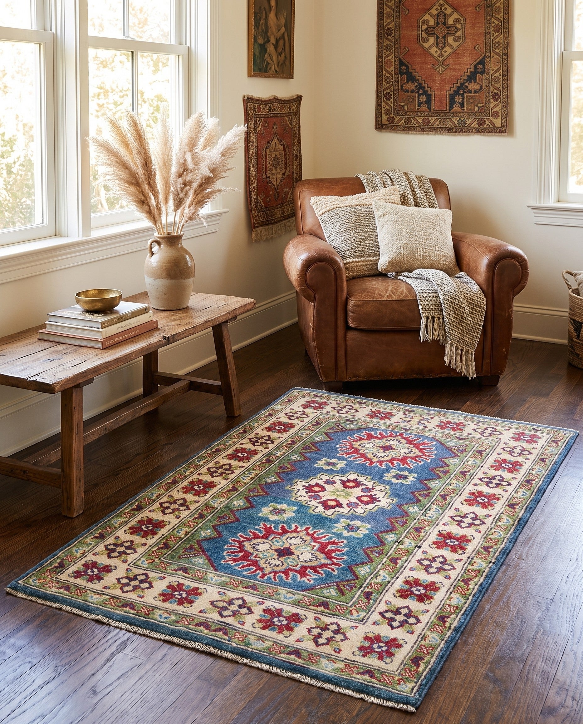 2' 9 x 4' 2 Hand Knotted Kazak Rug
