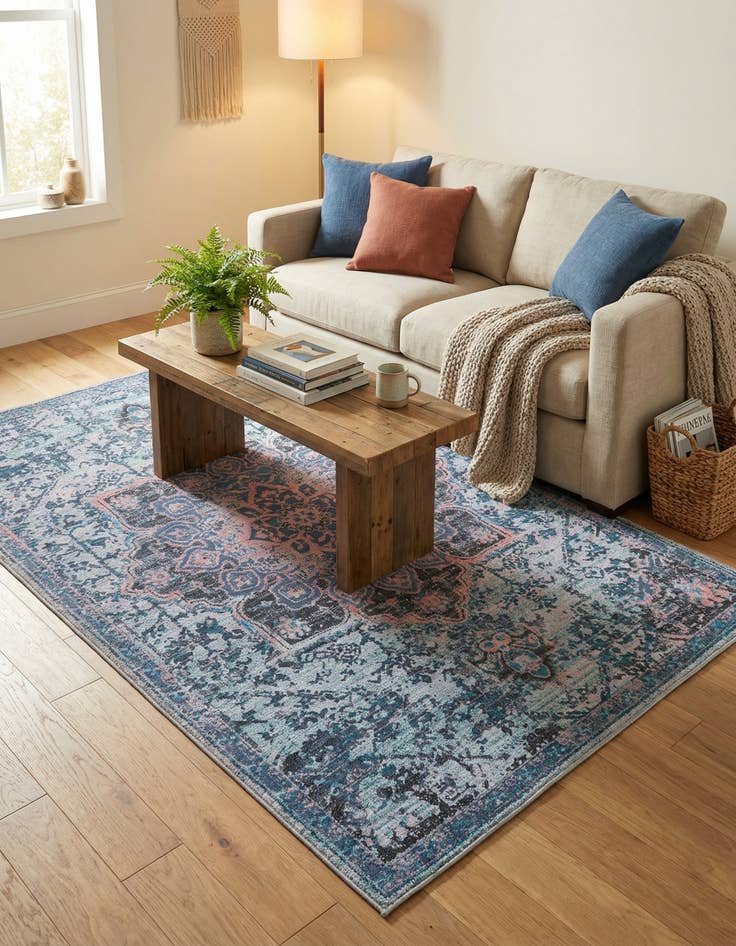 Detail image of 5' 3 x 8'  Washable Renaissance Rug