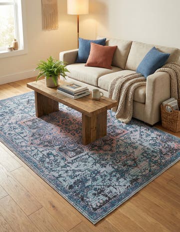 5' 3 x 8' Washable Francesca Rug