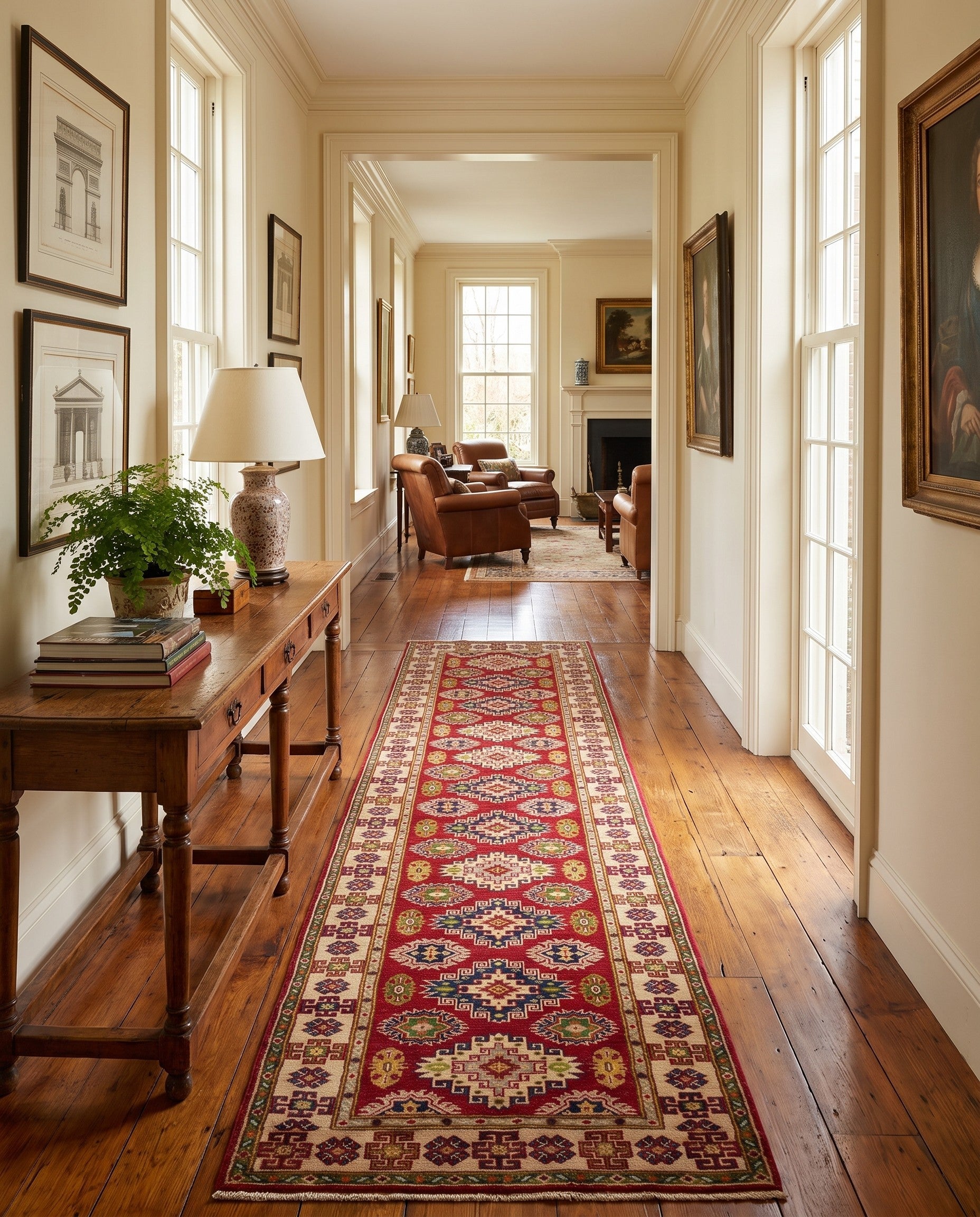 2' 9 x 15' 11 Hand Knotted Kazak Runner Rug