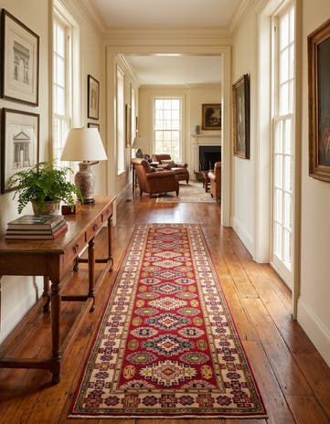 2' 9 x 15' 11 Hand Knotted Kazak Runner Rug