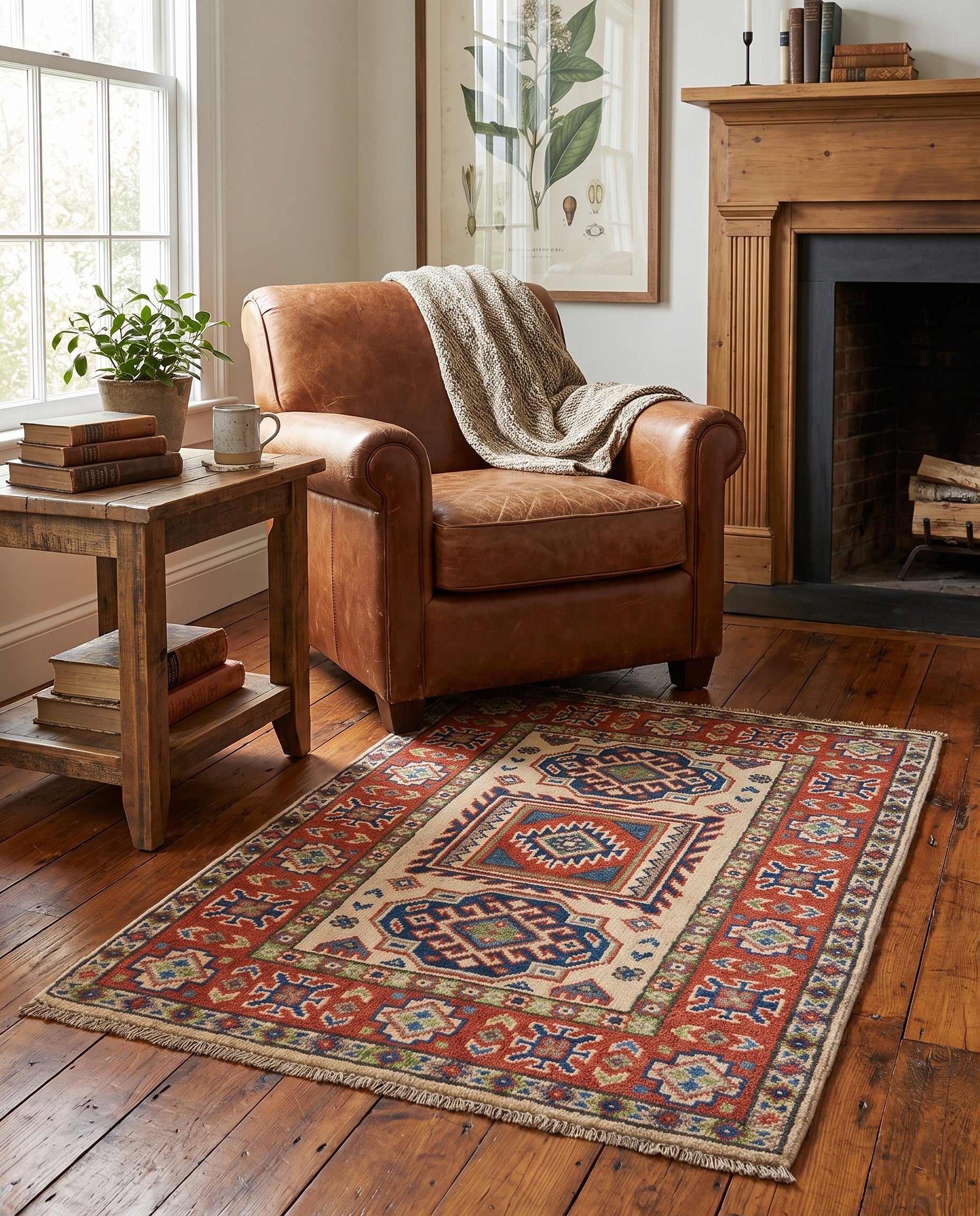2' x 3' Hand Knotted Kazak Rug