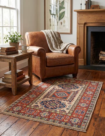 2' x 3' Hand Knotted Kazak Rug
