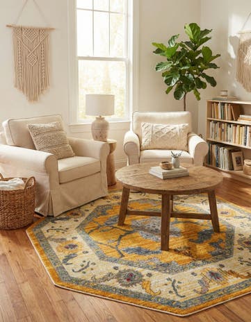 Yellow Paragon Octagon Rug