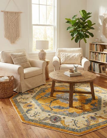 Yellow Paragon Octagon Rug