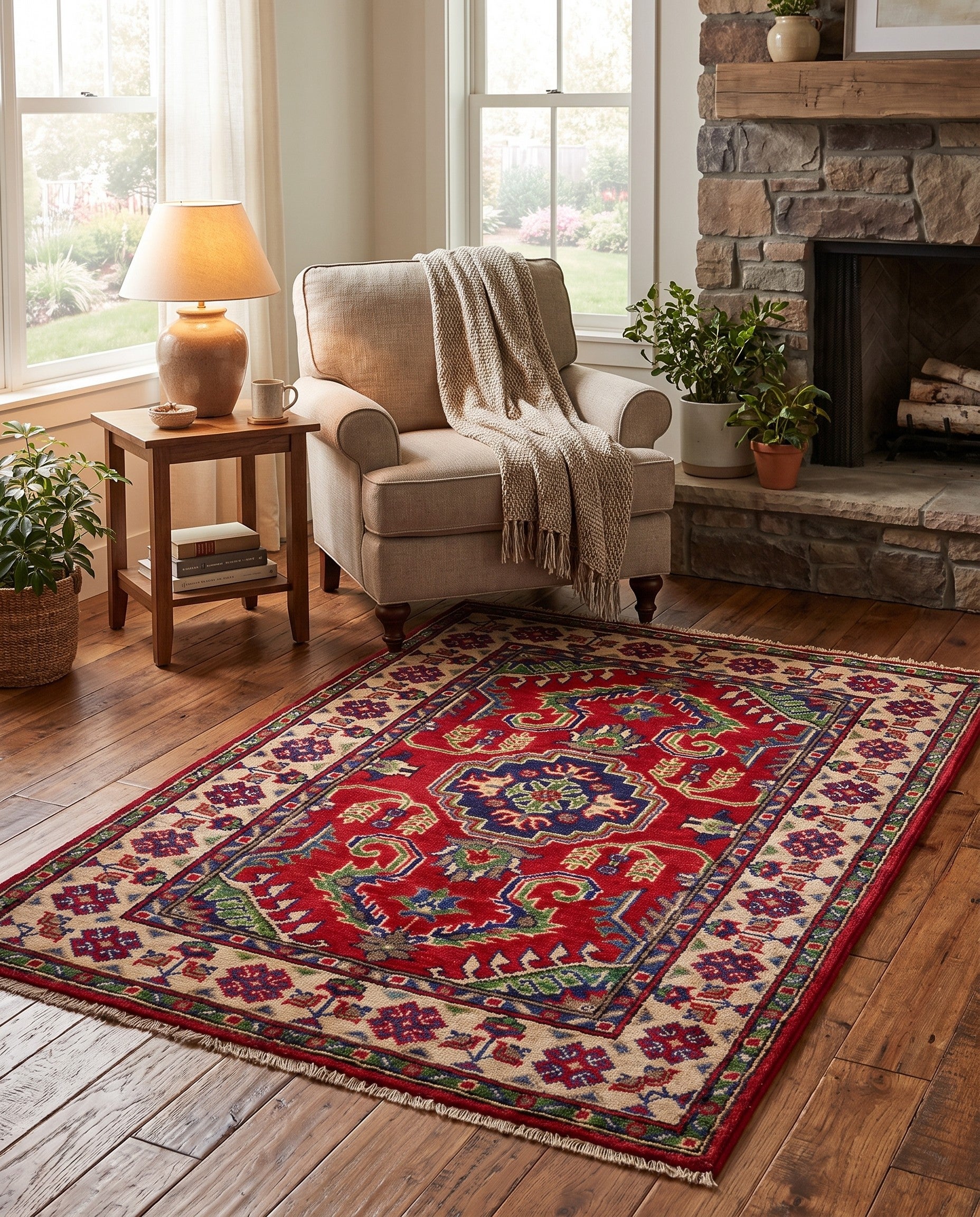 2' 9 x 3' 11 Hand Knotted Kazak Rug