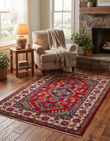 2' 9 x 3' 11 Hand Knotted Kazak Rug