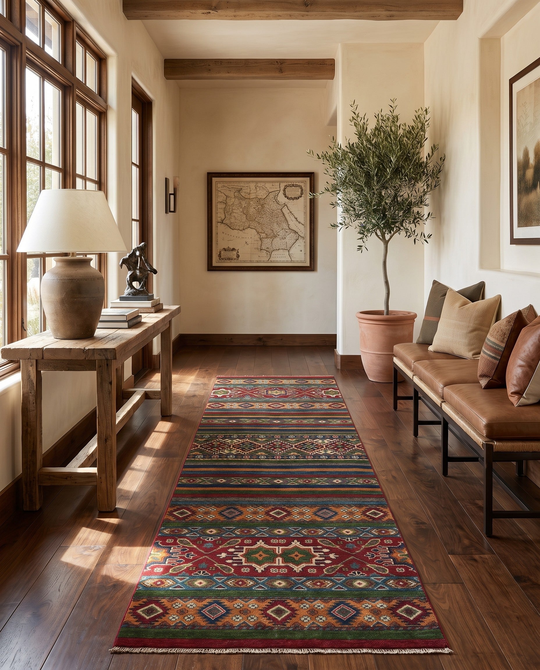 2' 7 x 9' 9 Hand Knotted Kazak Runner Rug