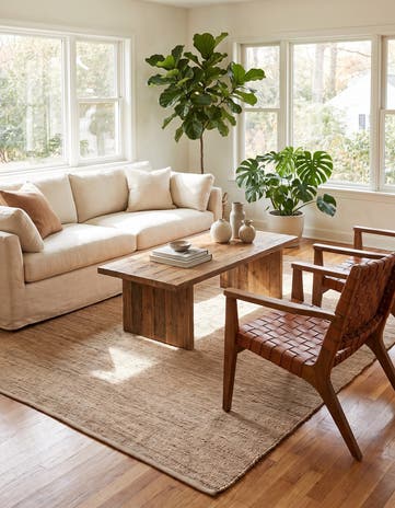 9' x 12' Hand Woven Laurel Handwoven Jute Rug